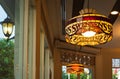 BANGKOK, THAILAND - SEPTEMBER 11, 2018 : Swensen`s lamp in the S