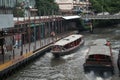 Transport boats run on Saen Saep canal to Pratunam Pier