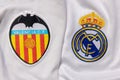 View of Valencia Against Real Madrid Crest on Football Jersey