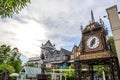 Vintage roman clock at Pickadaily Bangkok shopping mall in English or Europe style, shopp Royalty Free Stock Photo