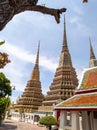 BANGKOK  THAILAND-17 September 2020:Wat Phra Chetuphon Wat Pho, is located behind the splendid Temple of the Emerald Buddha Royalty Free Stock Photo