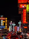 The signs of China Town in Bangkok, Thailand at night