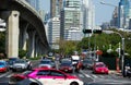 Bangkok, Thailand: Silom Road Traffic Royalty Free Stock Photo