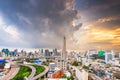 Bangkok, Thailand skyline from Ratchathewi District Royalty Free Stock Photo