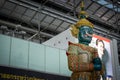 Bangkok, Thailand, Southeast Asia - Yaksha Statue, one of the giant statues in the departure area of Suvarnabhumi International Ai