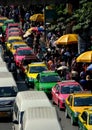 Bangkok, Thailand: Taxis at Chatuchak Market