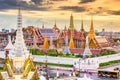 Bangkok, Thailand at the Temple of the Emerald Buddha and Grand Palace