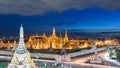 Bangkok, Thailand at the Temple of the Emerald Buddha and Grand Palace Royalty Free Stock Photo