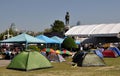 Bangkok,Thailand: Tents in Lumphini Park