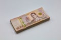 Stacks New Thailand money bank note value 1000 baht.