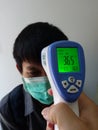 Bangkok, Thailand, 27th March 2020, Fever screening for people infected with Covid-19