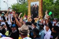 Bangkok/Thailand - 11 24 2012: Thai people protest against the gouvernment at the Royal Plaza