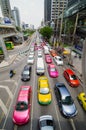 Bangkok, Thailand: Traffic Jam on Naradhiwas Rajanagarindha Road Royalty Free Stock Photo