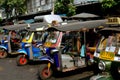 Bangkok, Thailand: Tuk-Tuk Taxis Royalty Free Stock Photo