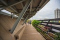 Unacquainted people on chao phraya skypark.