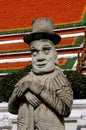 Bangkok, Thailand: Wat Pho Marco Polo Statue Royalty Free Stock Photo