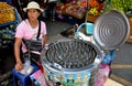 Bangkok, Thailand: Woman Selling Iced Fruit Sticks Royalty Free Stock Photo