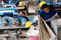 Bangkok, Thailand, Workers in a building site Royalty Free Stock Photo