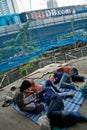 Bangkok, Thailand, Workers in a building site Royalty Free Stock Photo