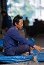 Bangkok, Thailand, Workers in a building site Royalty Free Stock Photo