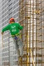 Bangkok, Thailand, workers in a building site Royalty Free Stock Photo