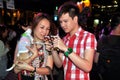 Bangkok, Thailand: Young Thai Couple with Pad