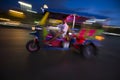 Bangkok Tuk-Tuk Taxi Night Blur Royalty Free Stock Photo