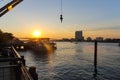 Bangkok urban landscapes with beautifull sunset skies