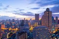 Bangkok urban skyline aerial view with beautiful modern building. Royalty Free Stock Photo