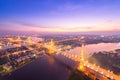 Bangkok urban skyline aerial view with beautiful modern building. Royalty Free Stock Photo