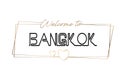 Bangkok Welcome to text Neon lettering typography. Word for logotype, badge, icon, postcard, logo, banner Vector Illustration