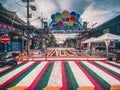 Bangla road in Patong beach in Phuket during Covid Coronavirus pandemy in Thailand