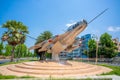 Aeroplane Display the most iconic mural of Bijoy Sarani Road at Dhaka Royalty Free Stock Photo