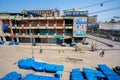 Chandrima Super Market closed and its front footpath is empty at Dhaka, Bangladesh