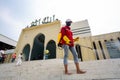 Volunteers sprayed disinfectant-mixed water at National Mosque Baitul Mukarram before the Friday