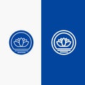 Bangladesh, Bangladeshi, Coin, Coins Line and Glyph Solid icon Blue banner Line and Glyph Solid icon Blue banner