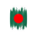 Bangladesh Flag Brush Vector Illustration brush strokes vector illustration independence day