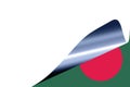 Bangladesh flag on white