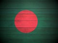 Bangladesh flag wooden planks