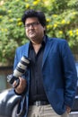 An Outdoor portrait of the modern film director and screenwriter artist Dipankar Dipon at Banani