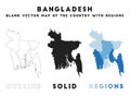 Bangladesh map.