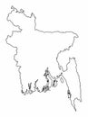 Bangladesh outline map