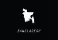 Bangladesh outline map national borders