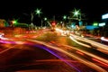 Bangladesh,rajshahi, 2 june 2019. bornali mor road long exposure shot at night