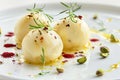 Bangladesh Rasmalai Dessert, Cheese Dumplings Soaked in Sweetened, Saffron-Infused Milk