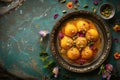 Bangladesh Rasmalai Dessert, Cheese Dumplings Soaked in Sweetened, Saffron-Infused Milk