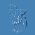 Bangladesh region map: blue with white outline.