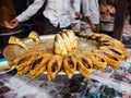 Bangladesh street food fish stew - Bengali local food in Dhaka city market