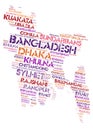 Bangladesh top travel destinations word cloud