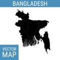 Bangladesh vector map with title